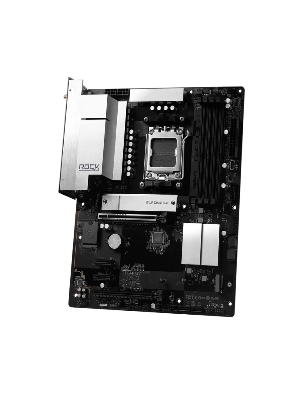 Placa Base Asrock B650 ROCK WIFI 7/ DDR5/ PCIe 5.0/ Socket AM5