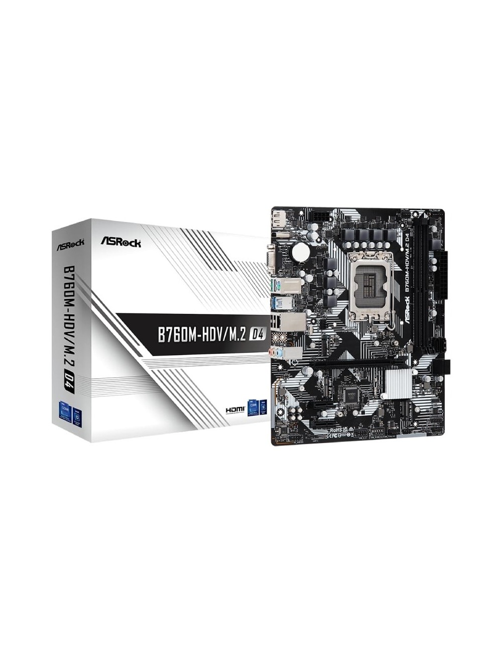 Placa Base Asrock B760M-HDV M2 D4 Socket 1700/ DDR4/ PCIe 4.0/ Micro ATX