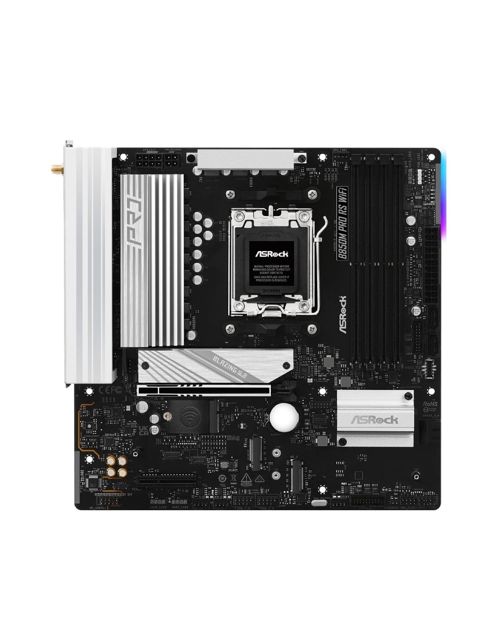 Placa Base Asrock B850M Pro RS WiFi/ DDR5/ PCIe 5.0/ Socket AM5/ Micro ATX