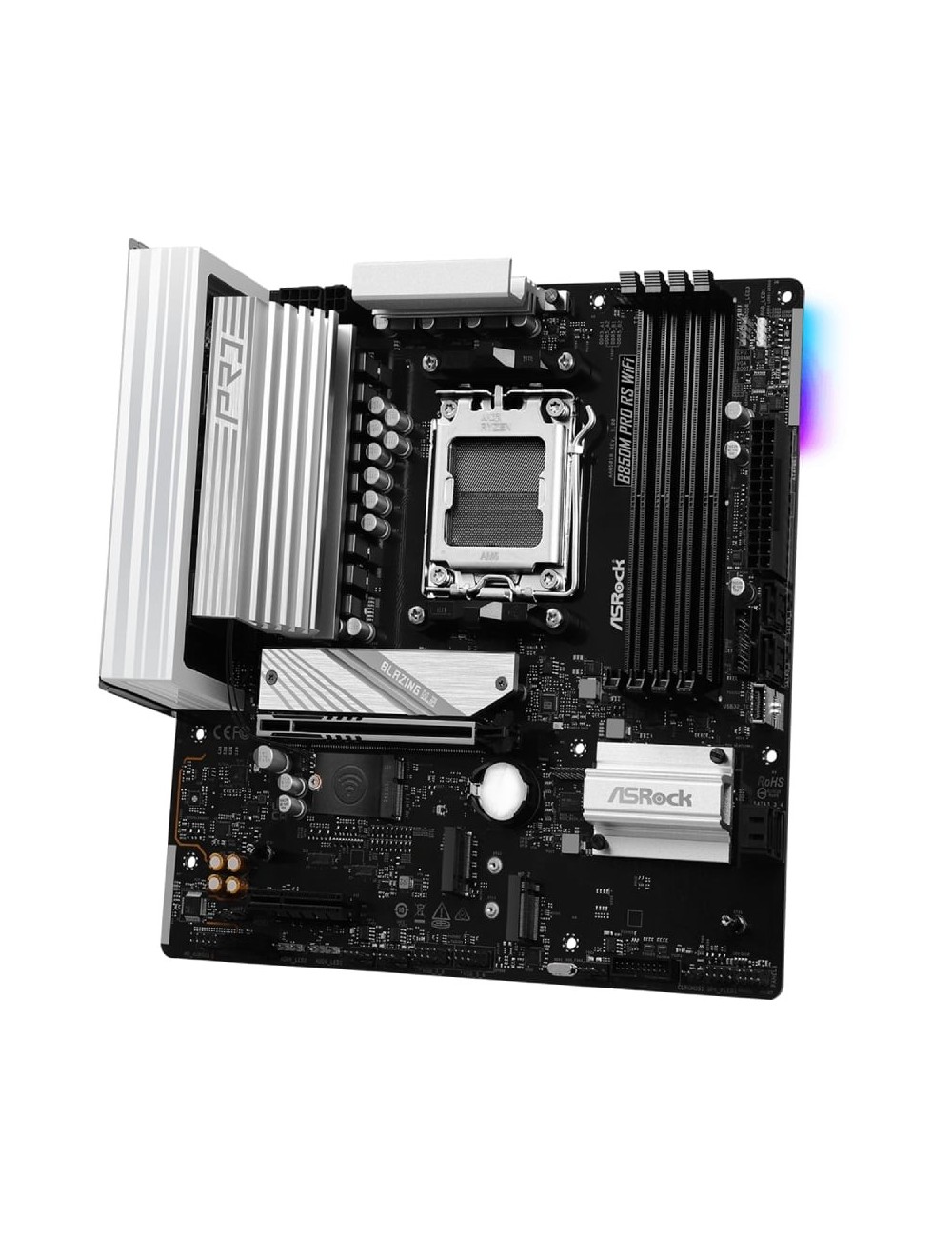 Placa Base Asrock B850M Pro RS WiFi/ DDR5/ PCIe 5.0/ Socket AM5/ Micro ATX