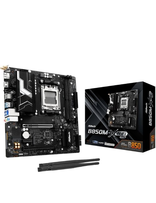 Placa Base Asrock B850M-X WiFi R2.0/ DDR5/ PCIe 5.0/ Socket AM5/ Micro ATX