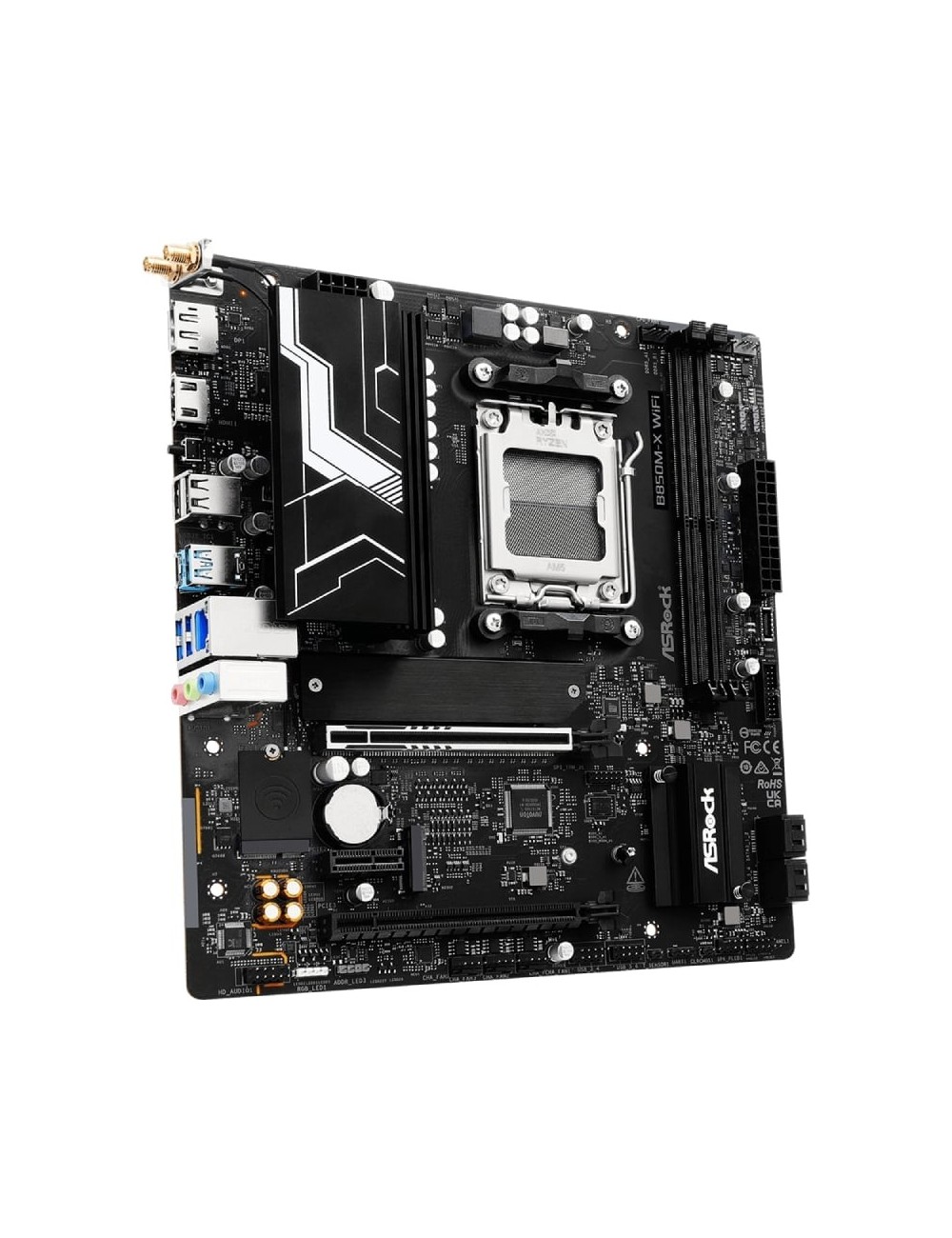 Placa Base Asrock B850M-X WiFi R2.0/ DDR5/ PCIe 5.0/ Socket AM5/ Micro ATX