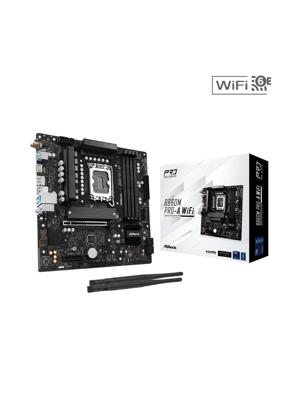 Placa Base Asrock B860M PRO-A WIFI Socket 1851/ DDR5/ PCIe 5.0/ Micro ATX