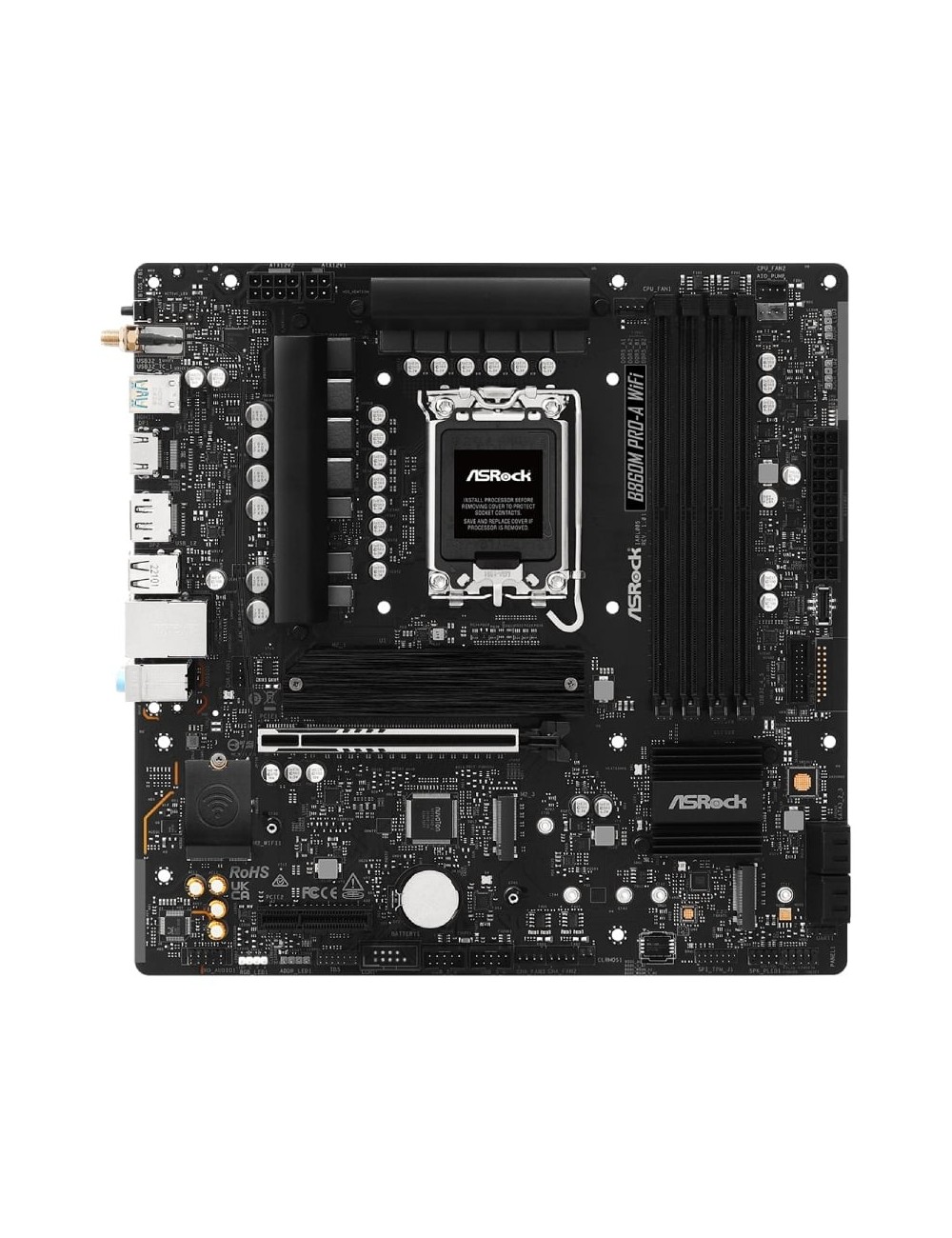 Placa Base Asrock B860M PRO-A WIFI Socket 1851/ DDR5/ PCIe 5.0/ Micro ATX