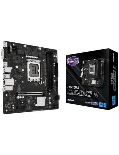 Placa Base Asrock H610M COMBO II Socket 1700/ DDR4/ DDR5/ PCIe 5.0/ Micro ATX