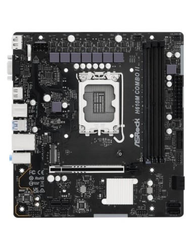Placa Base Asrock H610M COMBO II Socket 1700/ DDR4/ DDR5/ PCIe 5.0/ Micro ATX