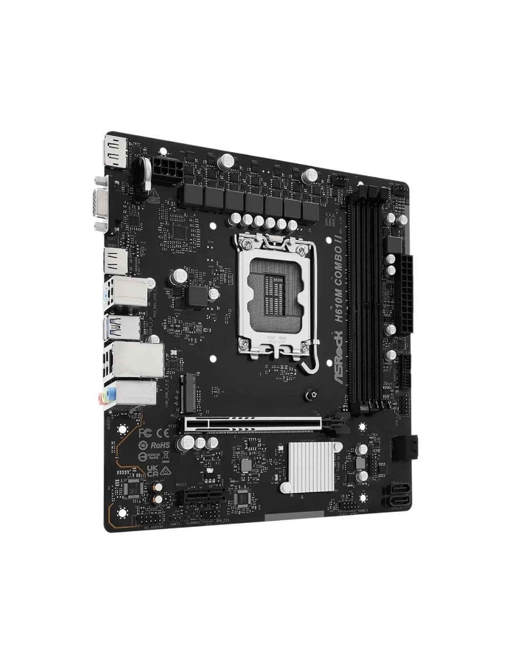 Placa Base Asrock H610M COMBO II Socket 1700/ DDR4/ DDR5/ PCIe 5.0/ Micro ATX