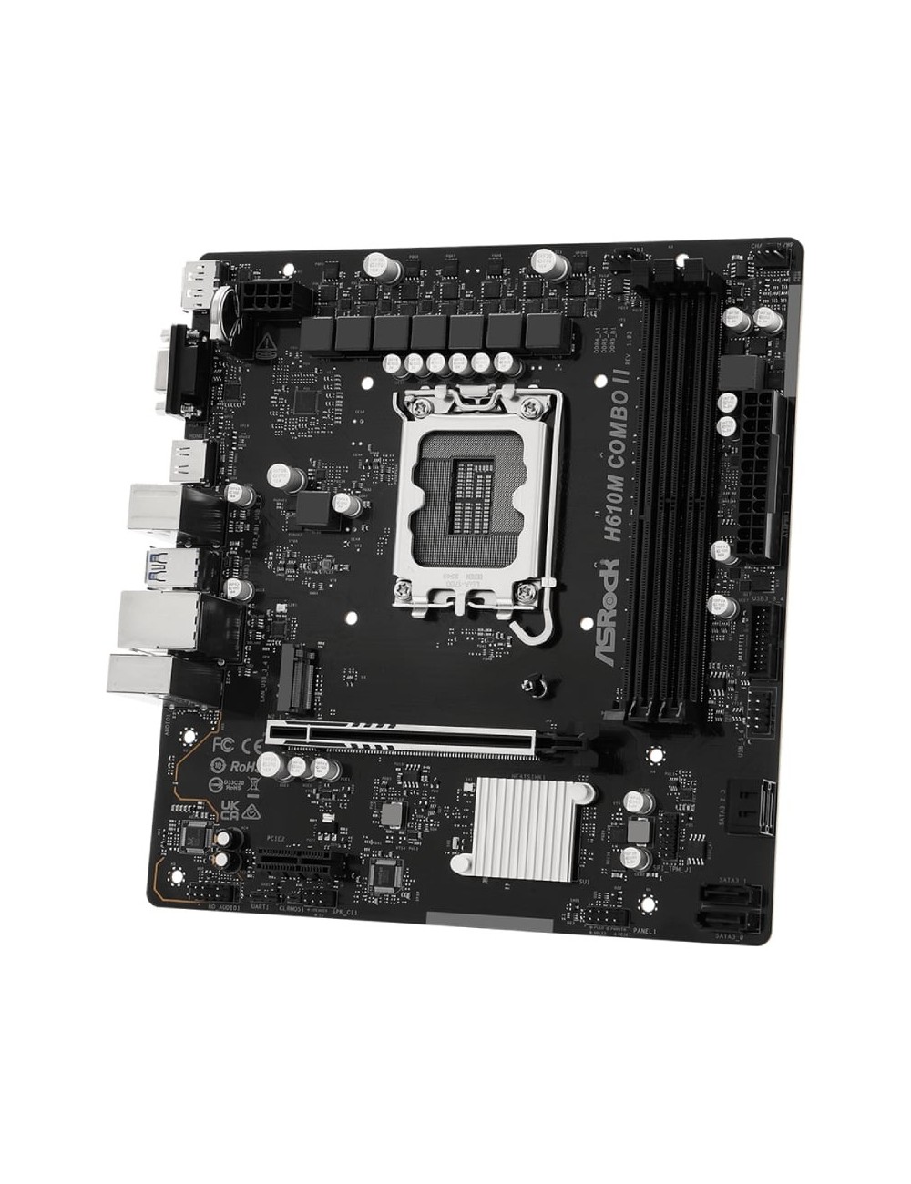 Placa Base Asrock H610M COMBO II Socket 1700/ DDR4/ DDR5/ PCIe 5.0/ Micro ATX