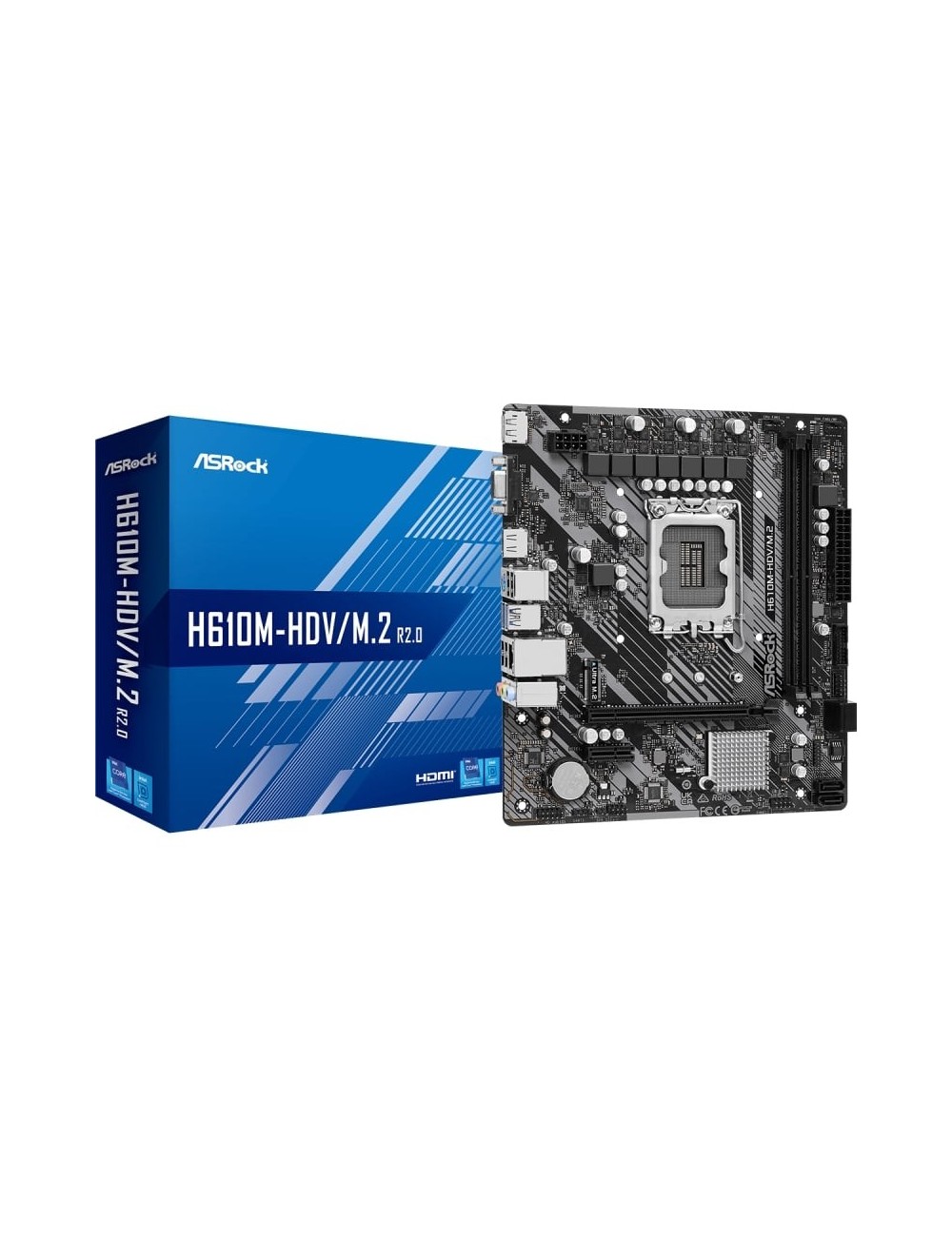 Placa Base Asrock H610M-HDV M2 R2 Socket 1700/ DDR4/ PCIe 4.0/ Micro ATX