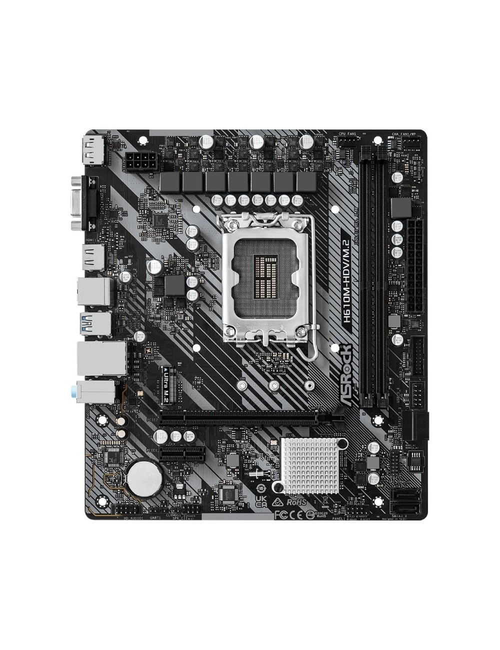 Placa Base Asrock H610M-HDV M2 R2 Socket 1700/ DDR4/ PCIe 4.0/ Micro ATX