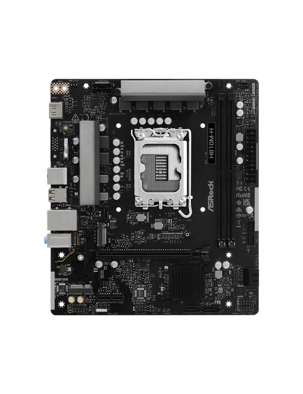 Placa Base Asrock H810M-H Socket 1851/ DDR5/ PCIe 4.0/ Micro ATX