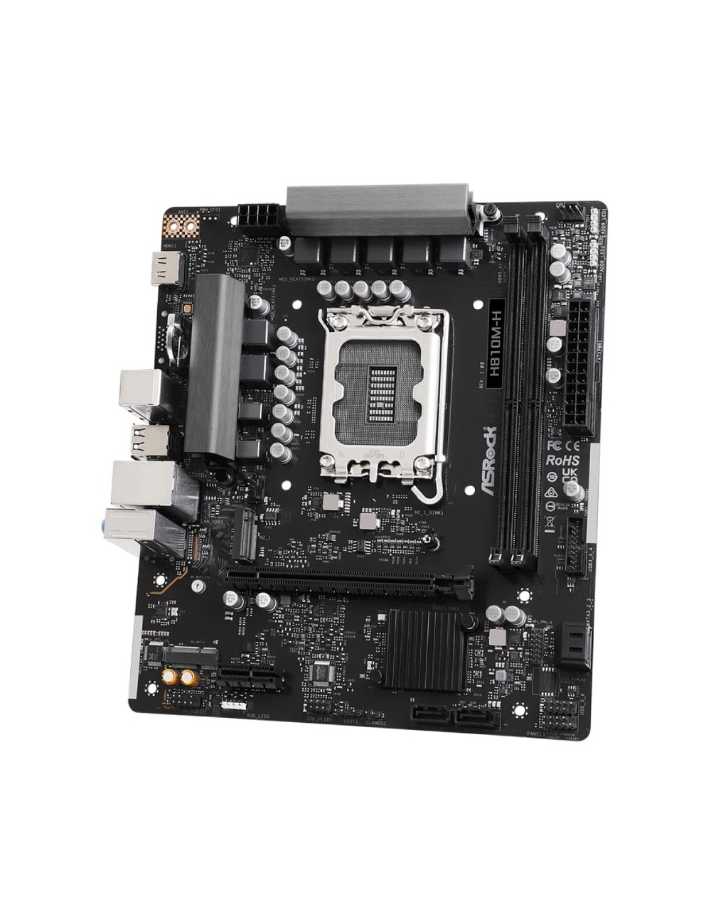 Placa Base Asrock H810M-H Socket 1851/ DDR5/ PCIe 4.0/ Micro ATX