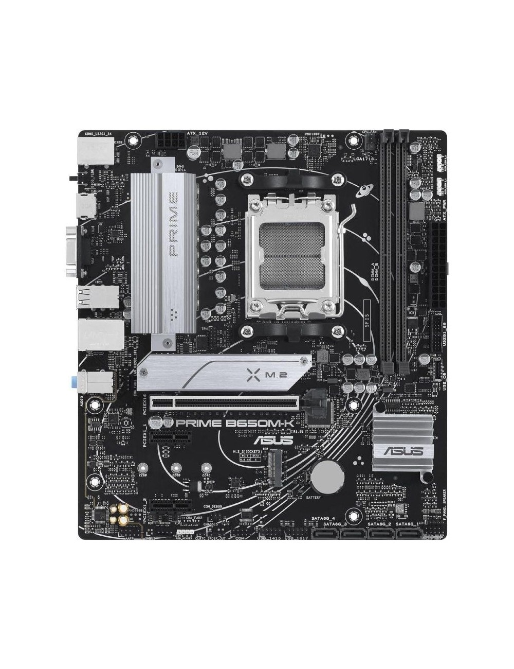 Placa Base Asus Prime B650M-K/ Socket AM5/ DDR5/ PCIe 5.0/ Micro ATX