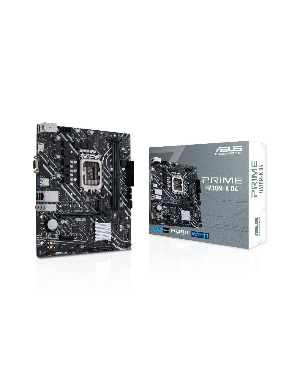 Placa Base Asus Prime H610M-K D4/ Socket 1700/ DDR4/ PCIe 4.0/ Micro ATX
