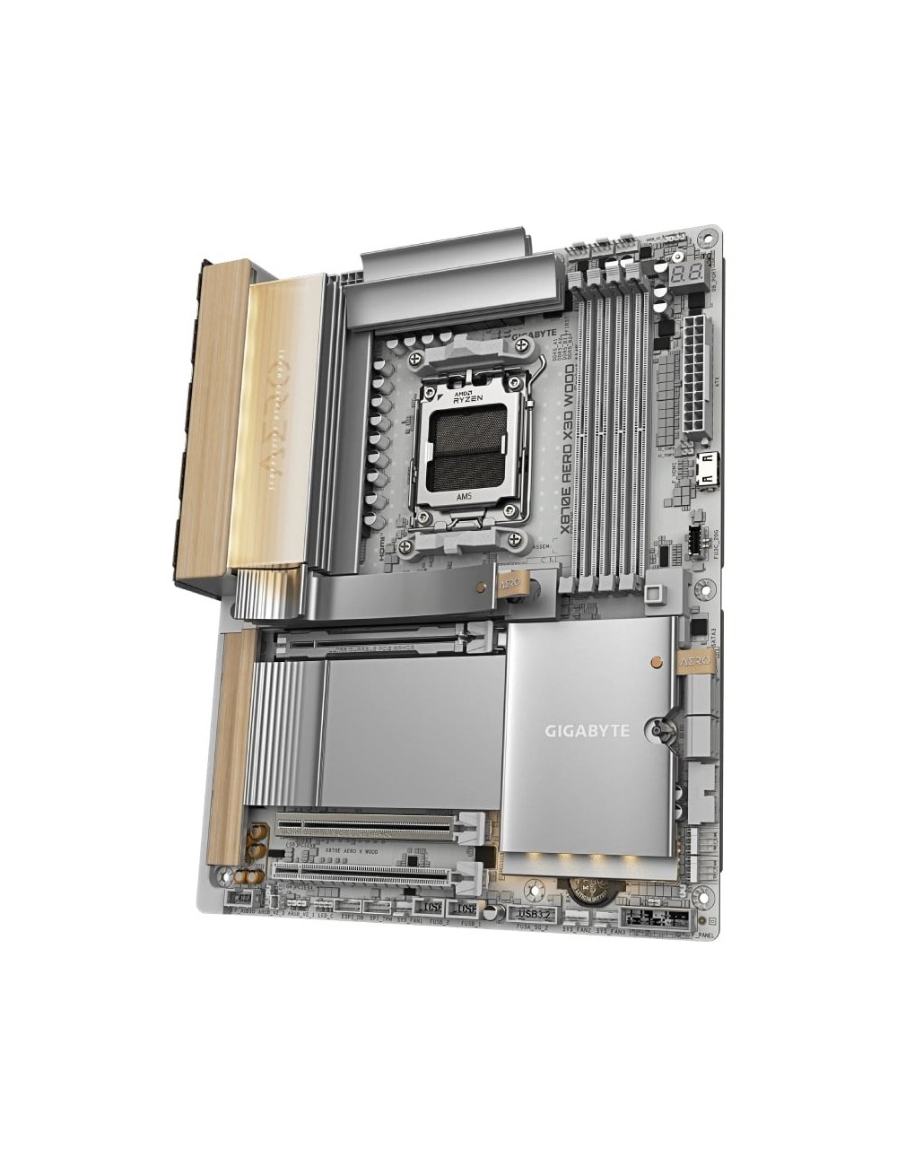 Placa Base Gigabyte X870E AERO X3D WOOD Socket AM5/ DDR5/ PCIe 5.0