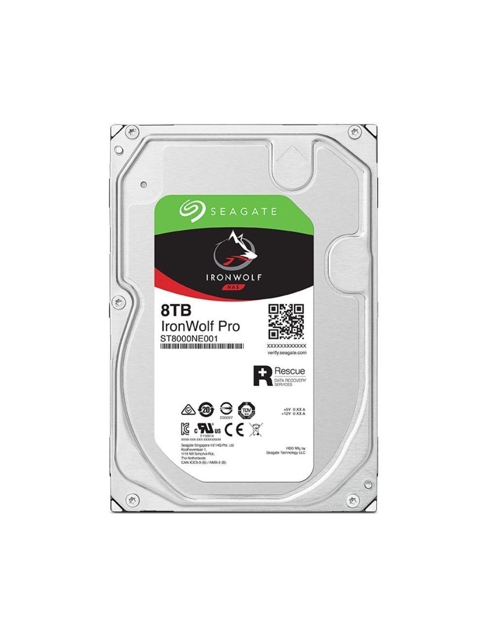 Disco Duro Seagate IronWolf Pro NAS ST8000NT001 8TB/ 3.5'/ SATA III/ 256MB