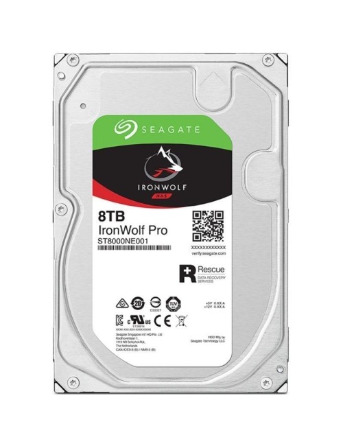 Disco Duro Seagate IronWolf Pro NAS ST8000NT001 8TB/ 3.5'/ SATA III/ 256MB