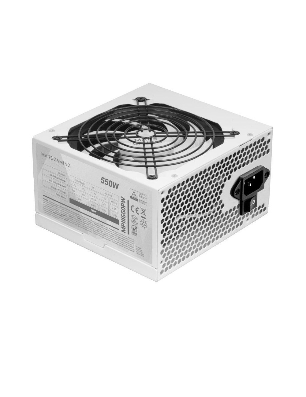 Fuente de Alimentación Mars Gaming MPIII550P/ 550W/ Ventilador 12cm