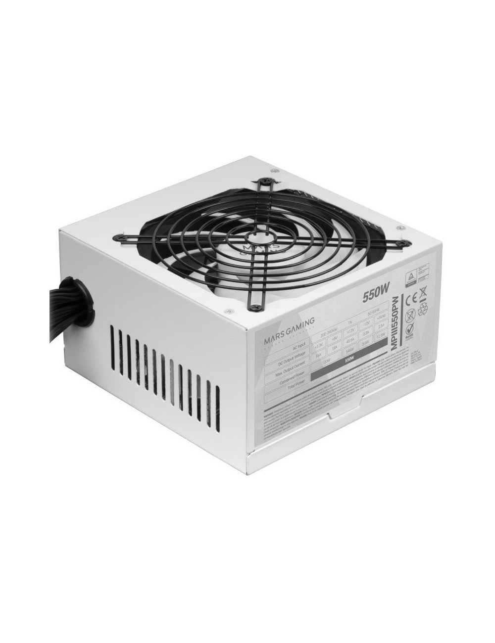 Fuente de Alimentación Mars Gaming MPIII550P/ 550W/ Ventilador 12cm