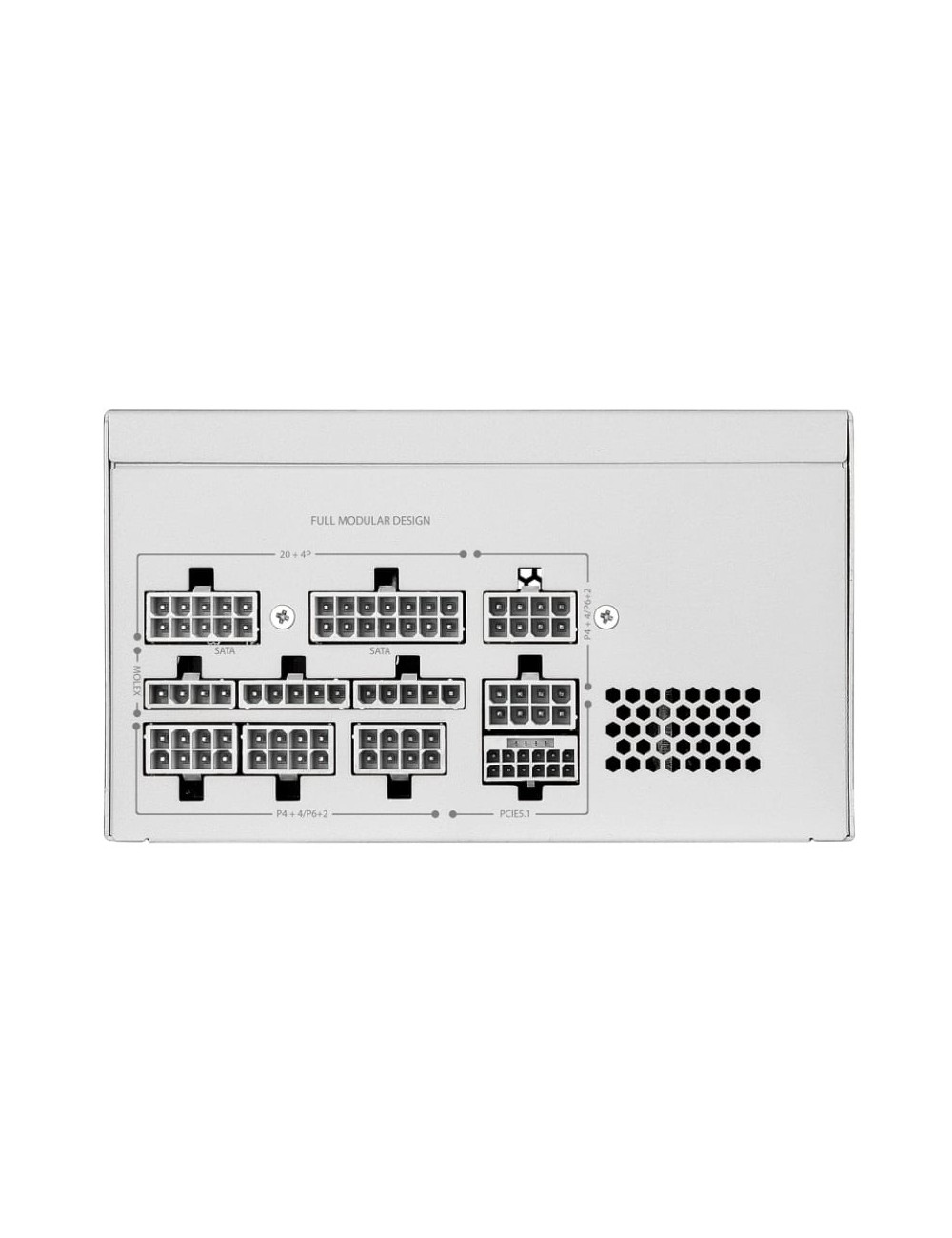 Fuente de Alimentación Mars Gaming MPT850/ 850W/ Ventilador 14cm/ ATX 3.1/ PCIe 5.1/ 80 Plus Platinum/ Blanca