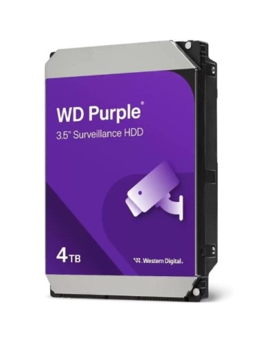 Disco Duro Western Digital WD Purple Surveillance 4TB/ 3.5'/ SATA III/ 128MB
