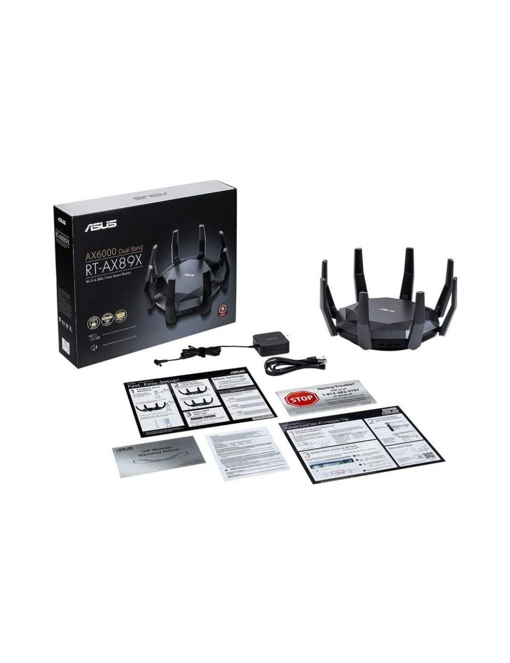 Router Inalámbrico Asus RT-AX89X/ WiFi 6/ 6000Mbps/ 2.4GHz 5GHz/ 8 Antenas/ WiFi 802.11ax/ac/n/a/ - n/b/g