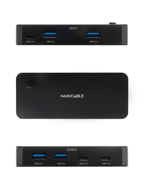 Switch Conmutador USB Nanocable 10.12.0011/ 2x USB/ 2x USB Tipo-C