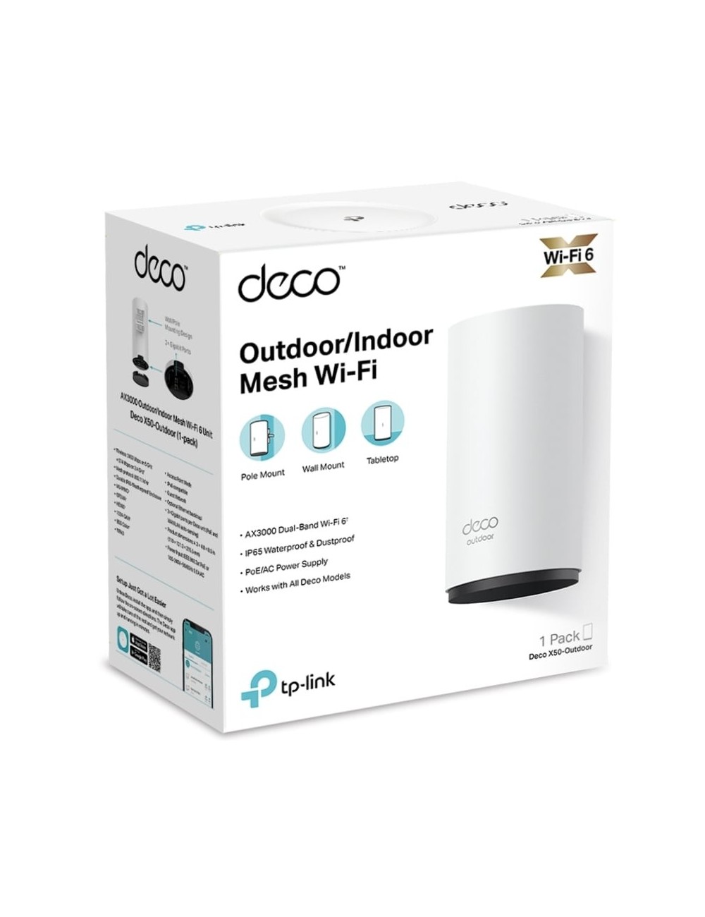 Sistema Mesh TP-Link Deco X50-Outdoor 3000Mbps/ 2.4GHz 5GHz