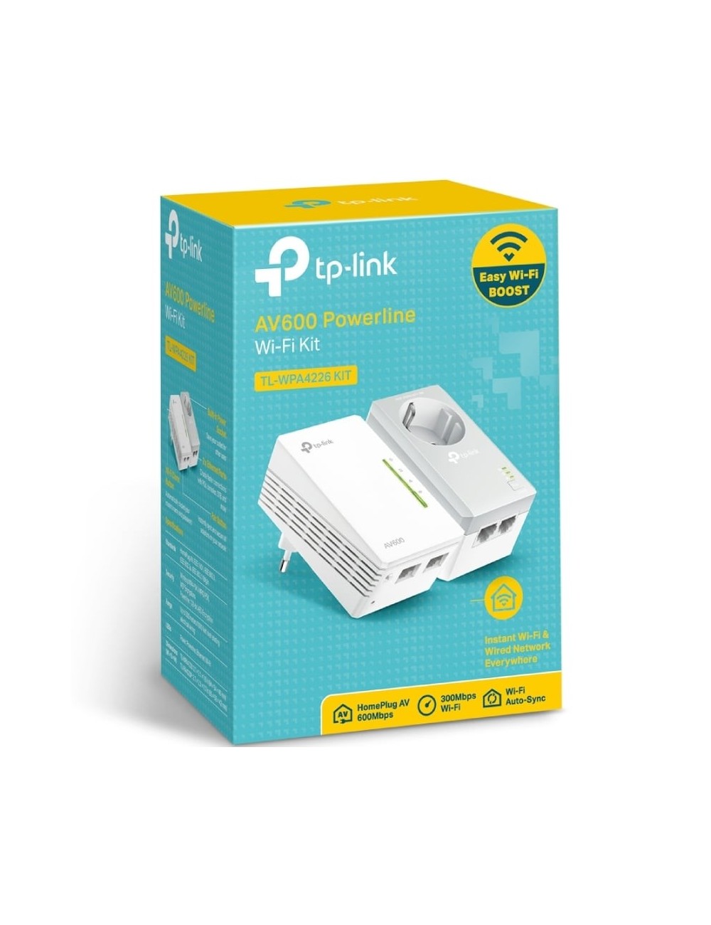 Adaptador Powerline TP-Link TL-WPA4226 KIT AV600 600Mbps/ Alcance 300m/ Pack de 2