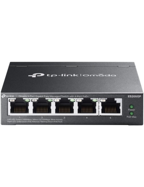 Switch TP-Link Omada ES205GP 5 Puertos/ RJ-45 10/100/1000/ PoE+