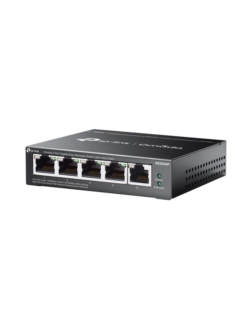 Switch TP-Link Omada ES205GP 5 Puertos/ RJ-45 10/100/1000/ PoE+