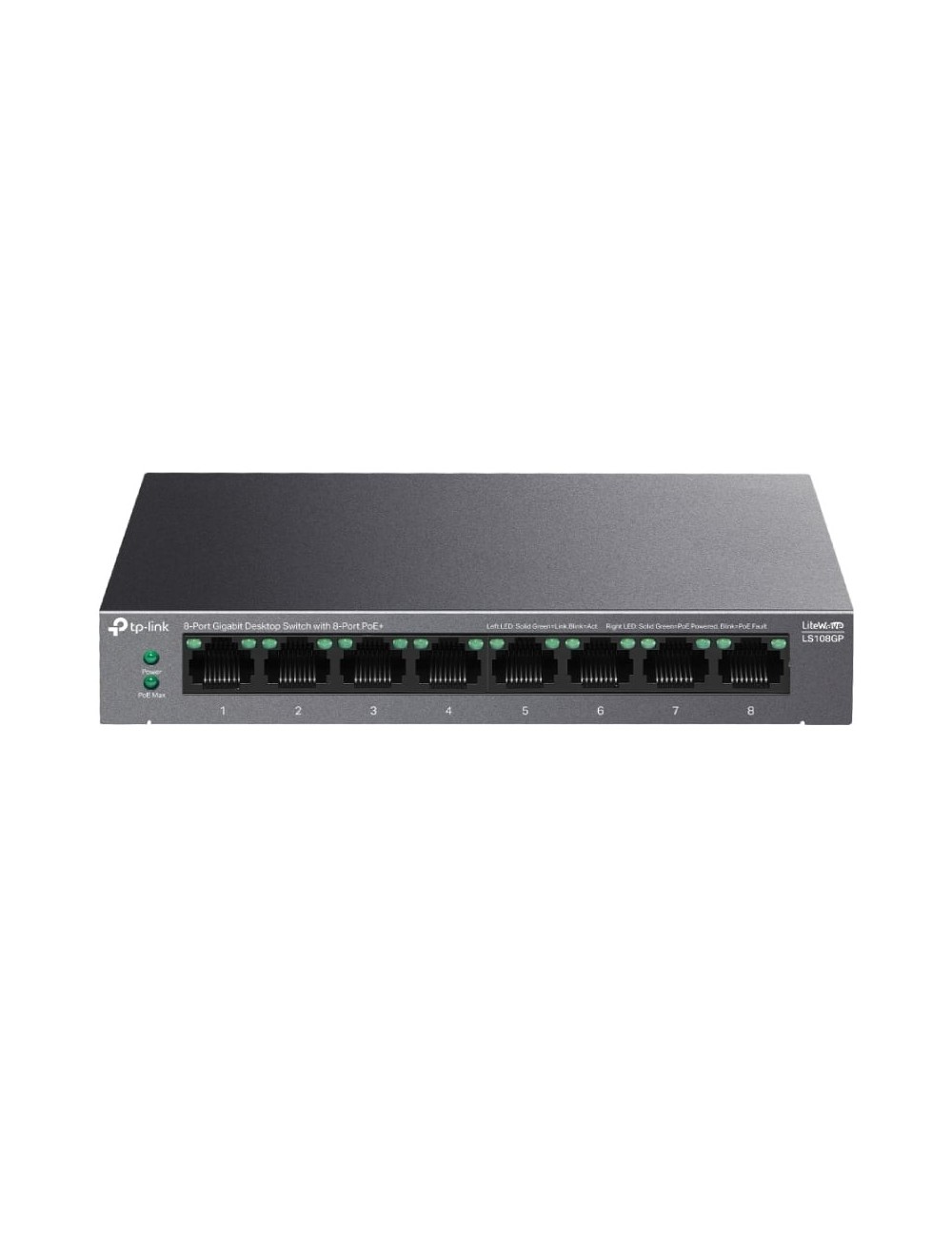 Switch TP-Link LS108GP 8 Puertos/ RJ-45 10/100/1000/ PoE+