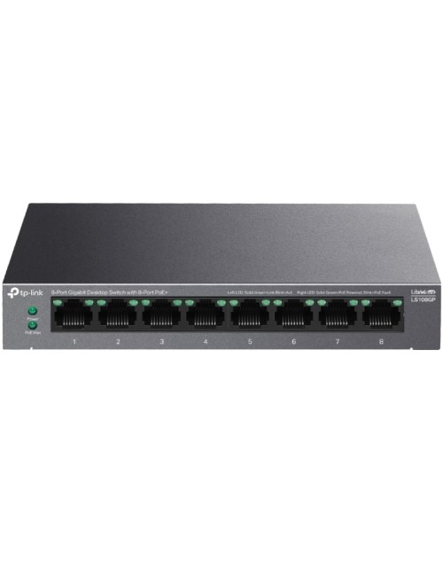 Switch TP-Link LS108GP 8 Puertos/ RJ-45 10/100/1000/ PoE+