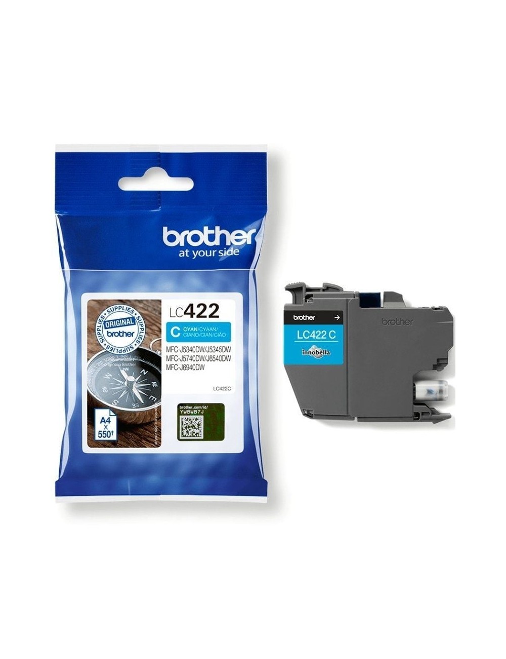 Cartucho de Tinta Original Brother LC-422/ Cian