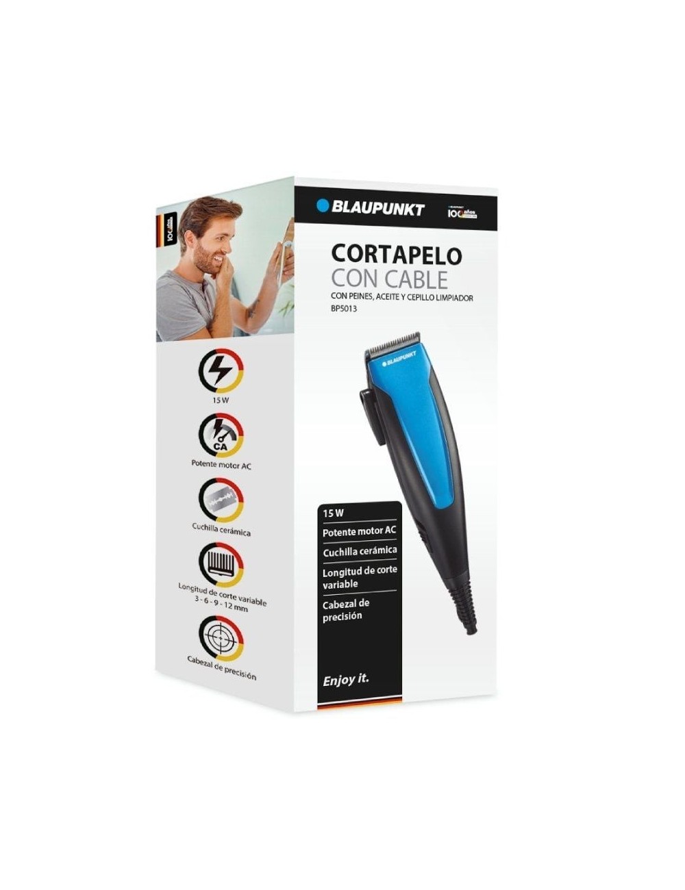 Cortapelos Blaupunkt BP5013 con Cable/ 6 Accesorios