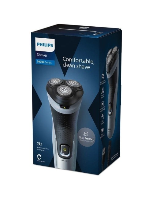 Afeitadora Philips Shaver Series 3000X X3063/ con Batería/ 2 Accesorios