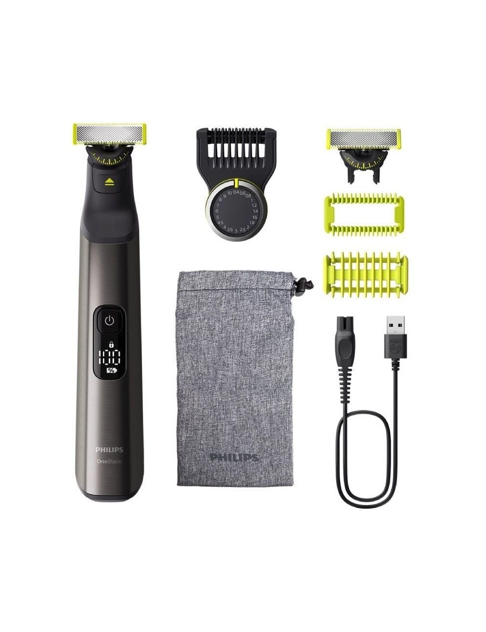 Cortabarbas + Recortadora Philips Oneblade Pro 360 QP6552/15/ con Batería/ 5 Accesorios