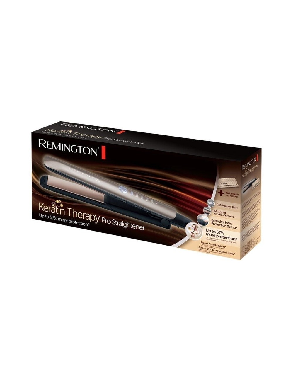 Plancha para el Pelo Remington Keratin Therapy Pro S8590/ Gris