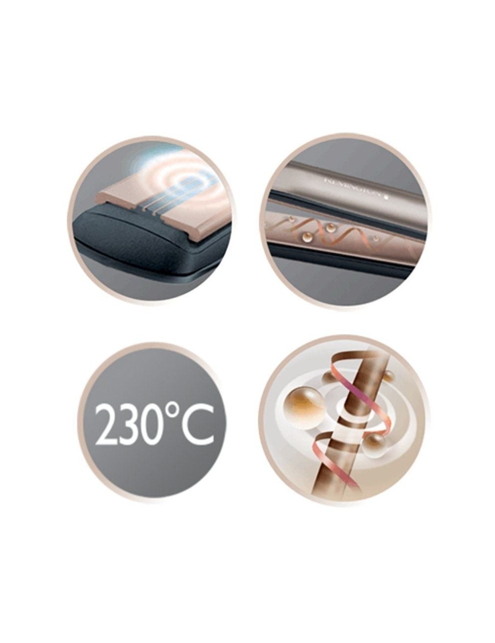 Plancha para el Pelo Remington Keratin Therapy Pro S8590/ Gris