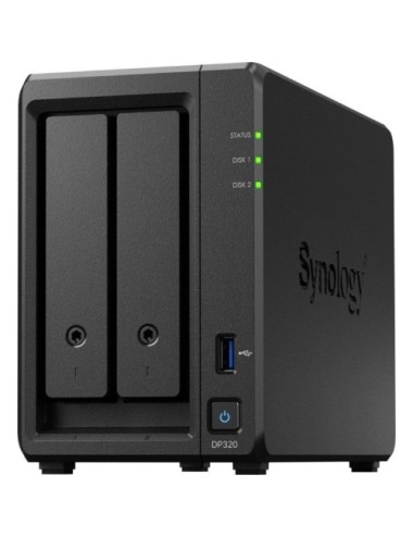 NAS Synology ActiveProtect DP320/ 2 Bahías 3.5'- 2.5'/ 8GB DDR4/ 16TB/ Formato Torre