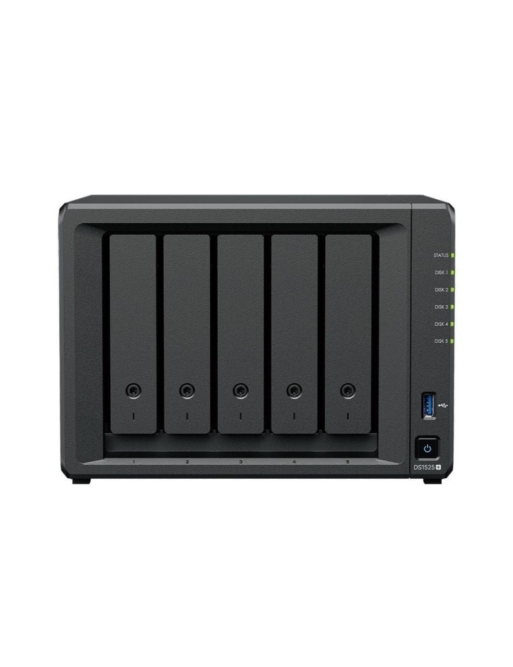 NAS Synology Diskstation DS1525+/ 5 Bahías 3.5'- 2.5'/ 8GB DDR4/ Formato Torre