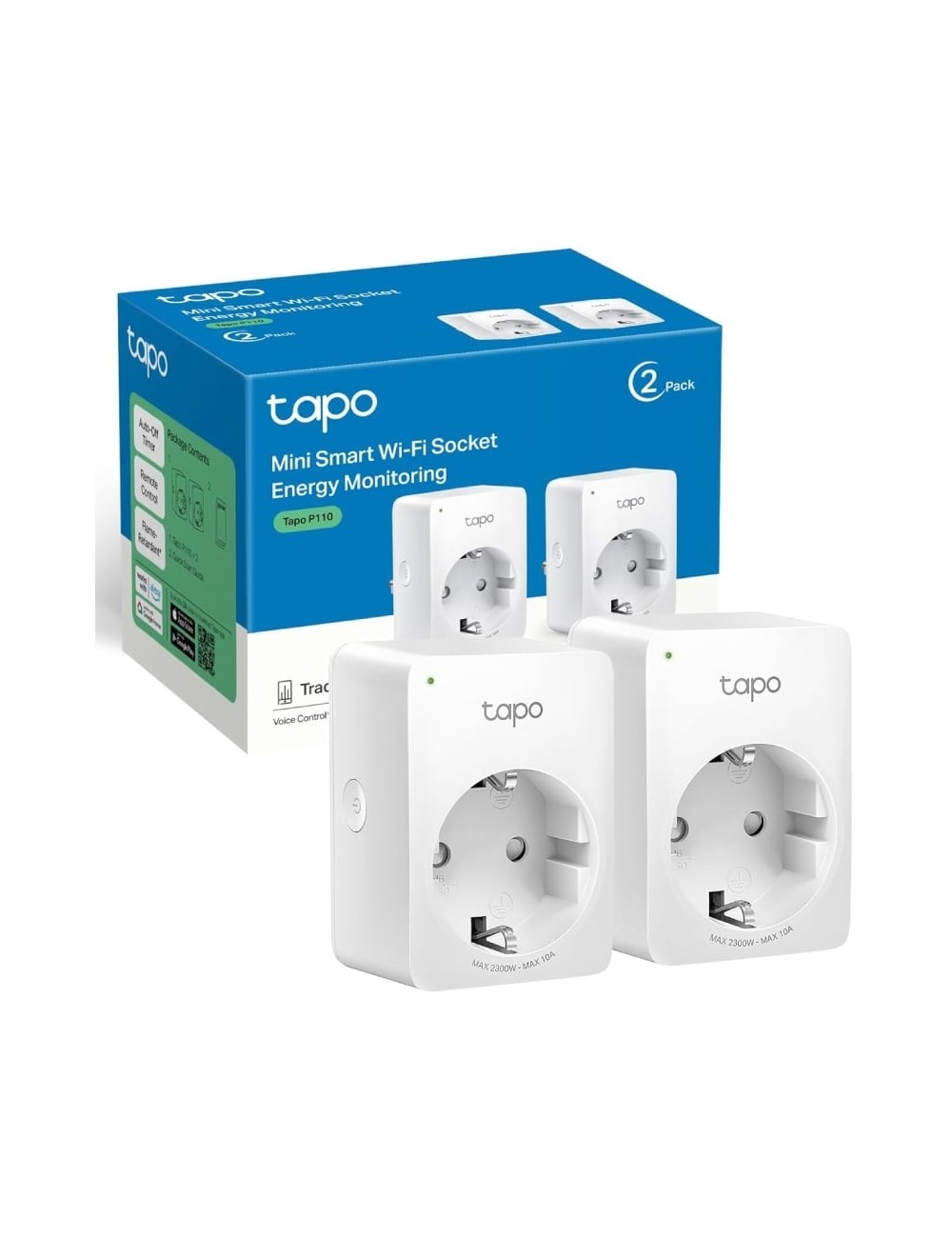 Enchufe WiFi Inteligente TP-Link Tapo P110/ Pack 2