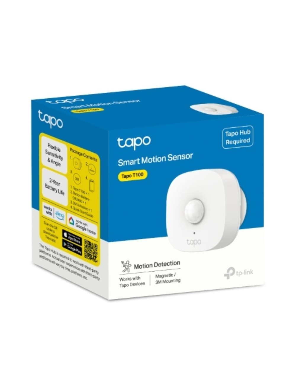 Sensor de Movimiento TP-Link Tapo T100/ Ángulo de apertura 120º/ Requiere Hub Inteligente