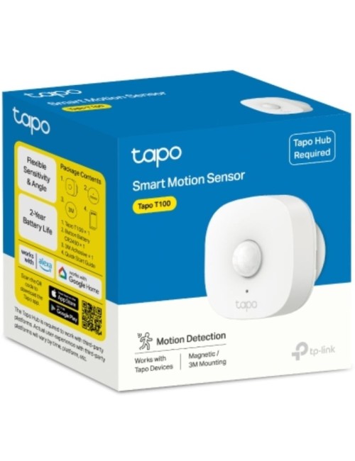Sensor de Movimiento TP-Link Tapo T100/ Ángulo de apertura 120º/ Requiere Hub Inteligente