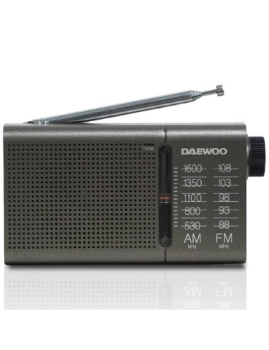 Radio Portátil Daewoo DW1035/ a Pilas/ Gris Oscuro