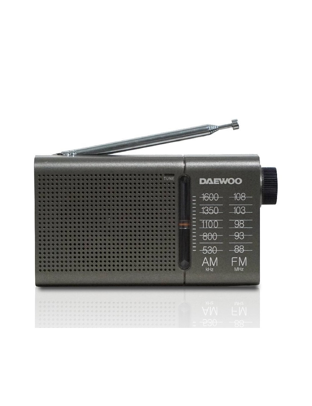 Radio Portátil Daewoo DW1035/ a Pilas/ Gris Oscuro