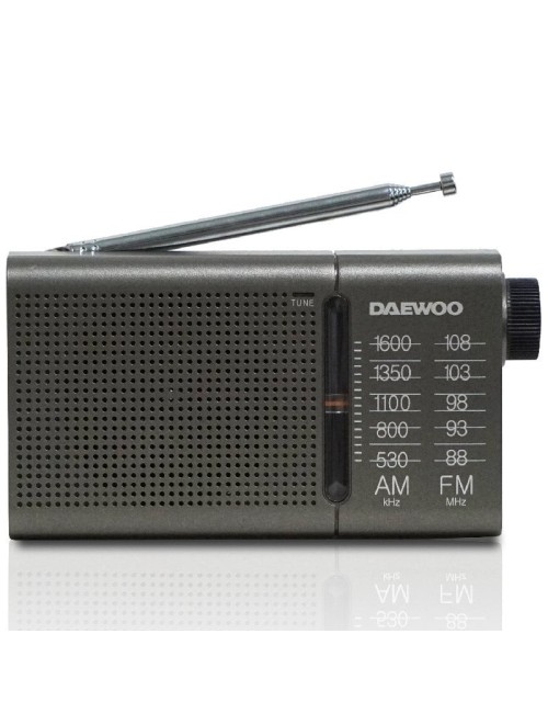 Radio Portátil Daewoo DW1035/ a Pilas/ Gris Oscuro