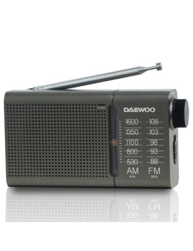 Radio Portátil Daewoo DW1035/ a Pilas/ Gris Oscuro