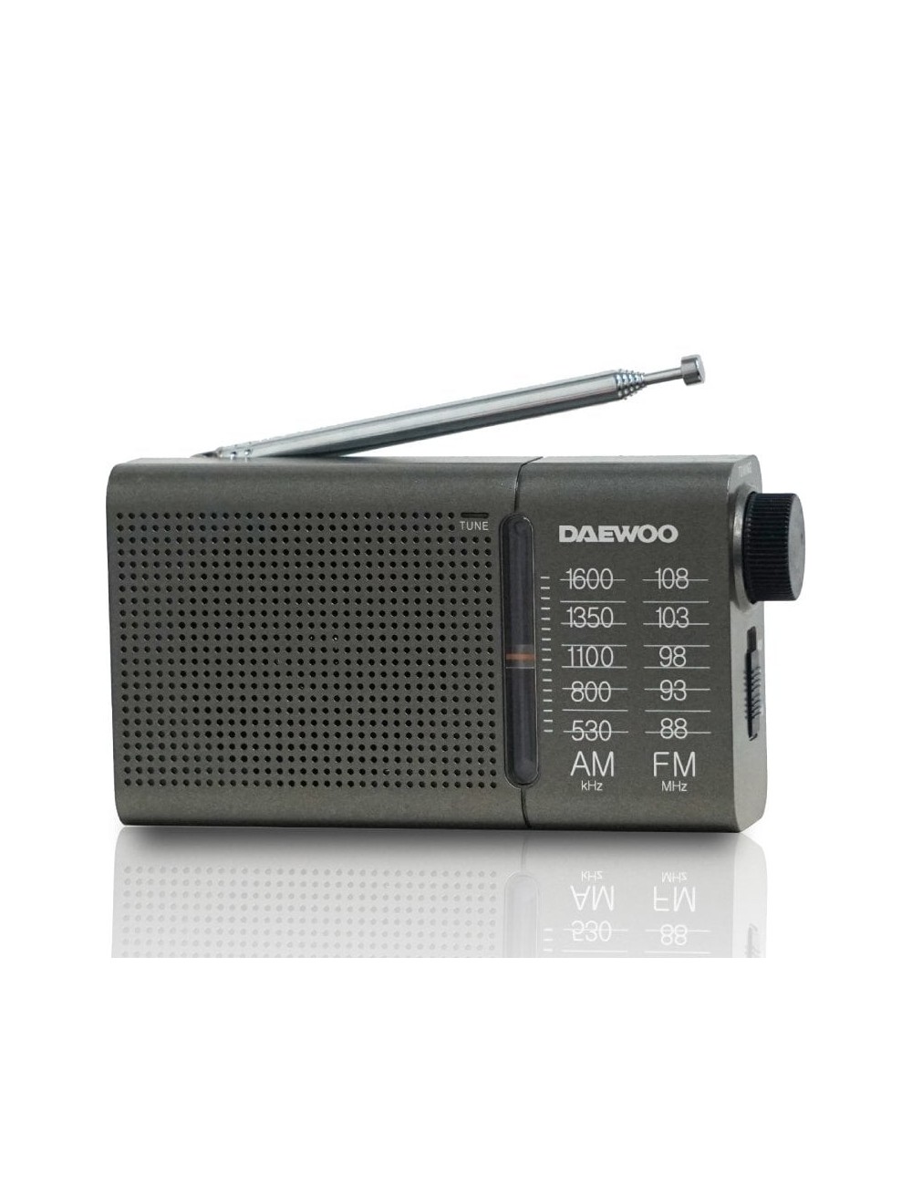 Radio Portátil Daewoo DW1035/ a Pilas/ Gris Oscuro