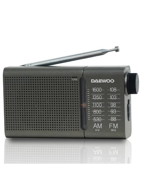 Radio Portátil Daewoo DW1035/ a Pilas/ Gris Oscuro